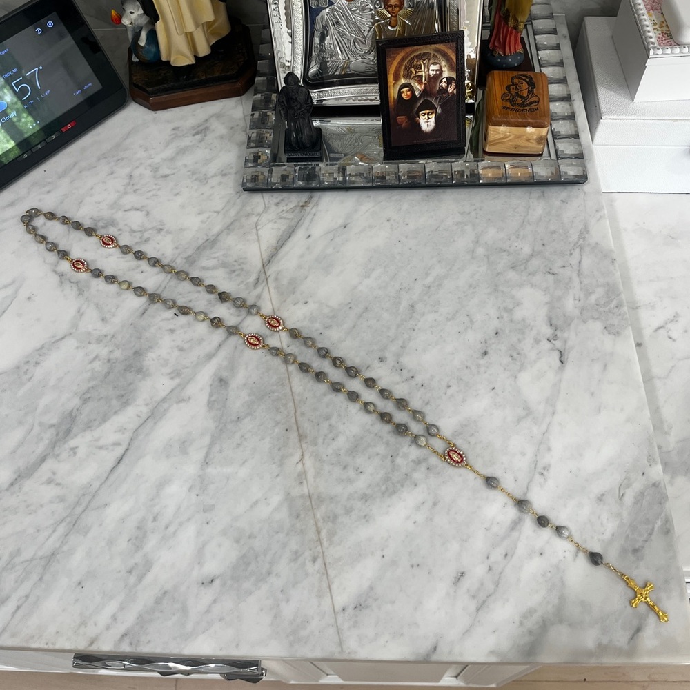 Fresh garden beads handmade rosary